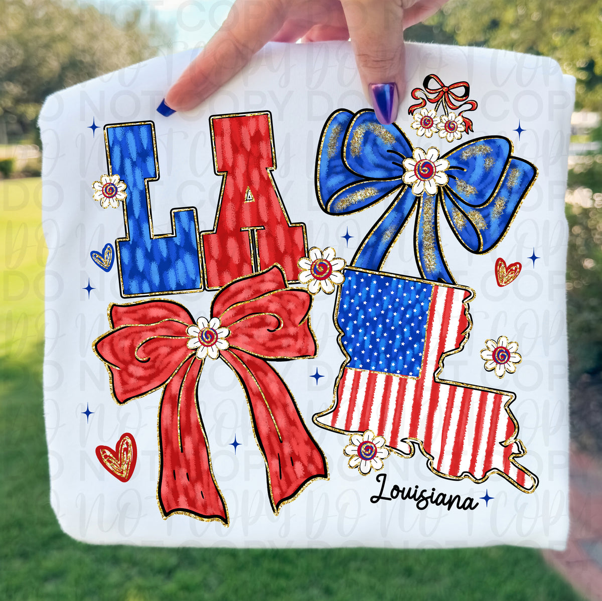 LA patriotic bows (UAC) DTF Transfer