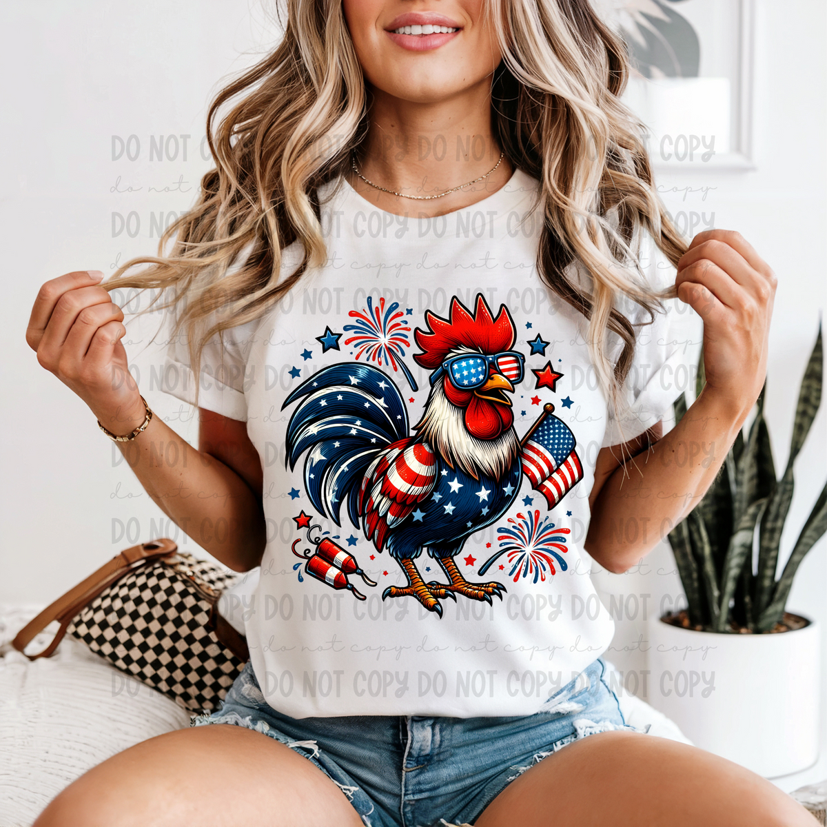 Patriotic Rooster (Revel) 101729 DTF transfer