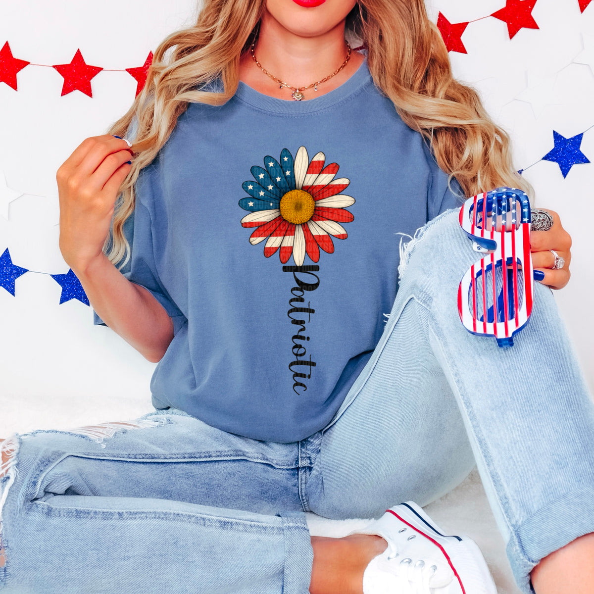 Patriotic Sunflower (SDD) 102794 DTF transfer