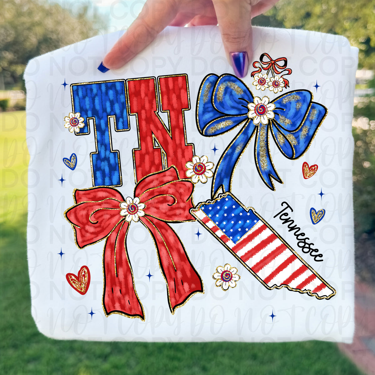 TN patriotic bows (UAC) DTF Transfer