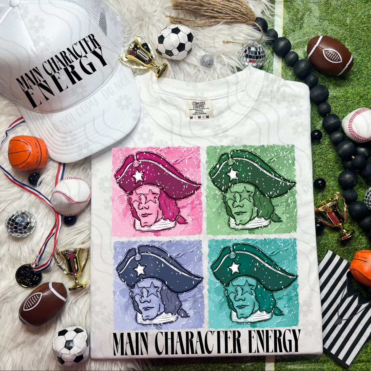 Patriots Retro Vibe Main Character Energy 108331 DTF transfer
