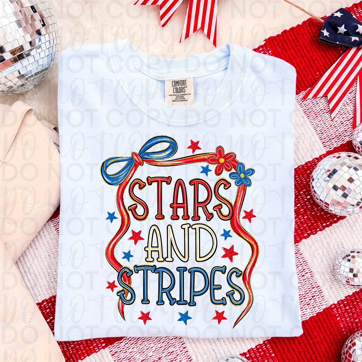Patriotic stars and stripes (UAC) DTF Transfer