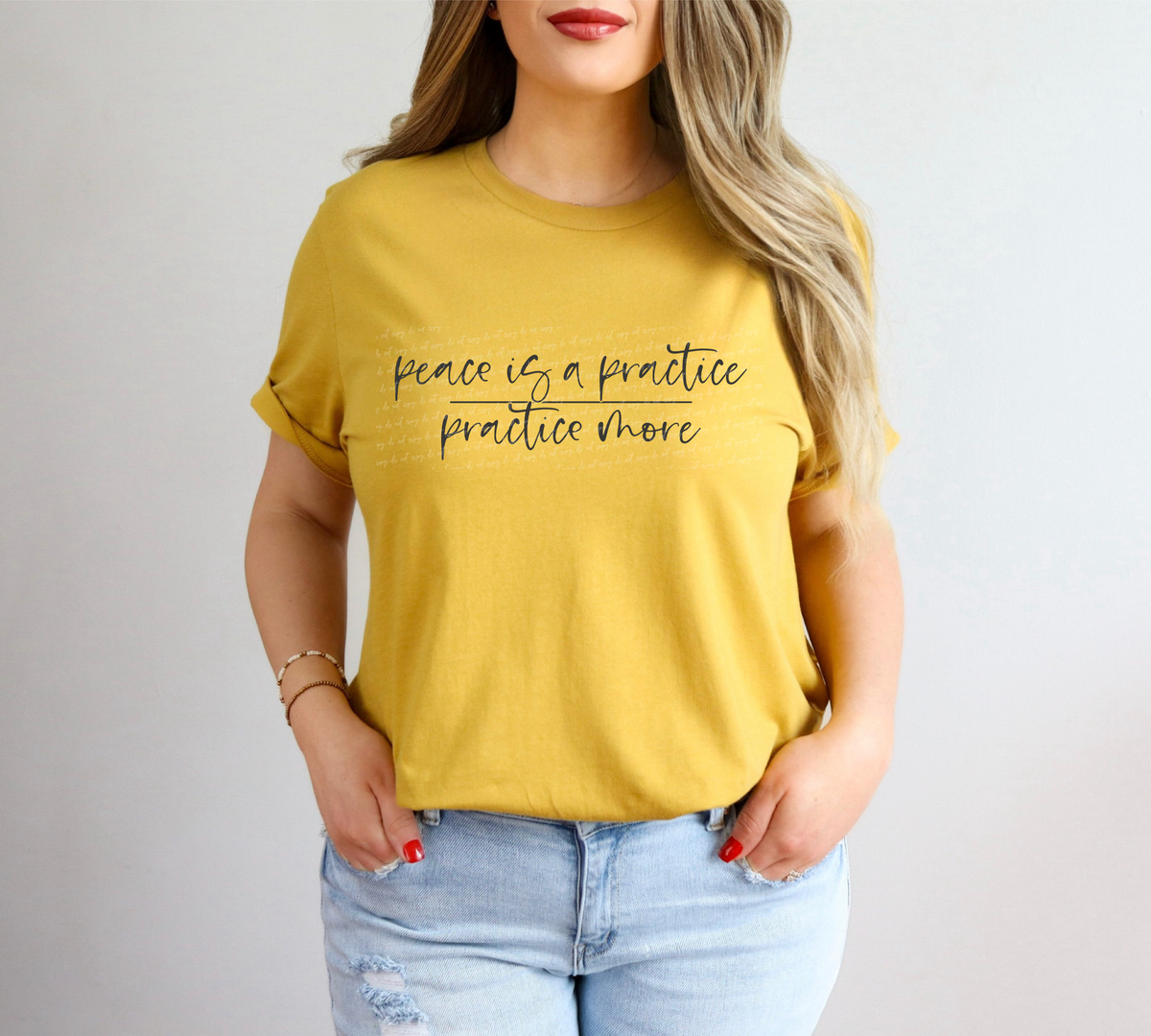 Peace Is A Practice Practice More Grey 86597 DTF Transfer