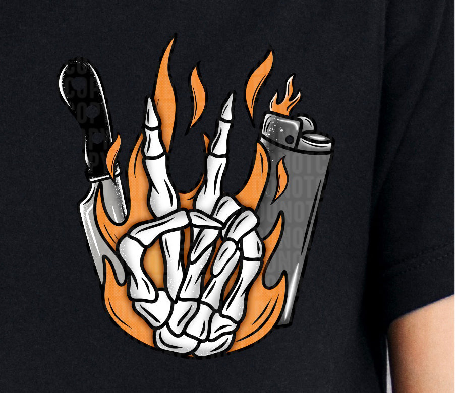 Peace Fire Sketchy Ass Energy Penetrate Thy Aura Pocket 104384 DTF transfer