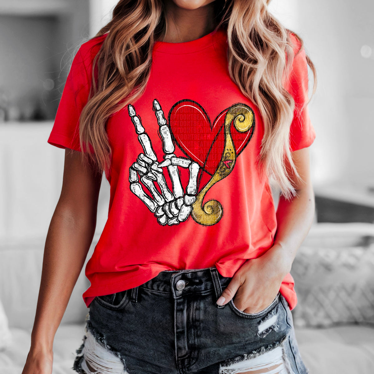 Peace Love Cupid Bow 104241 DTF transfer