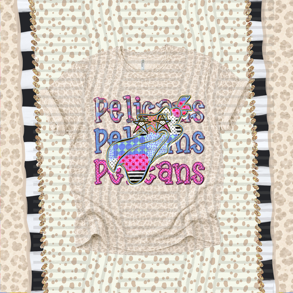 Pelicans-Dolly Doodle Print (Caplinger) DTF Transfer
