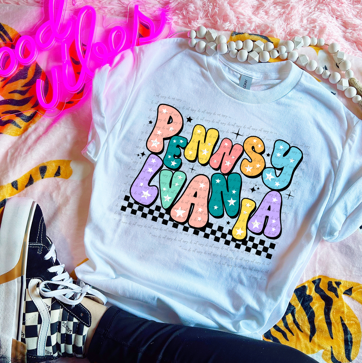 Pennsylvania Colorful Groovy Font 89184 DTF Transfer