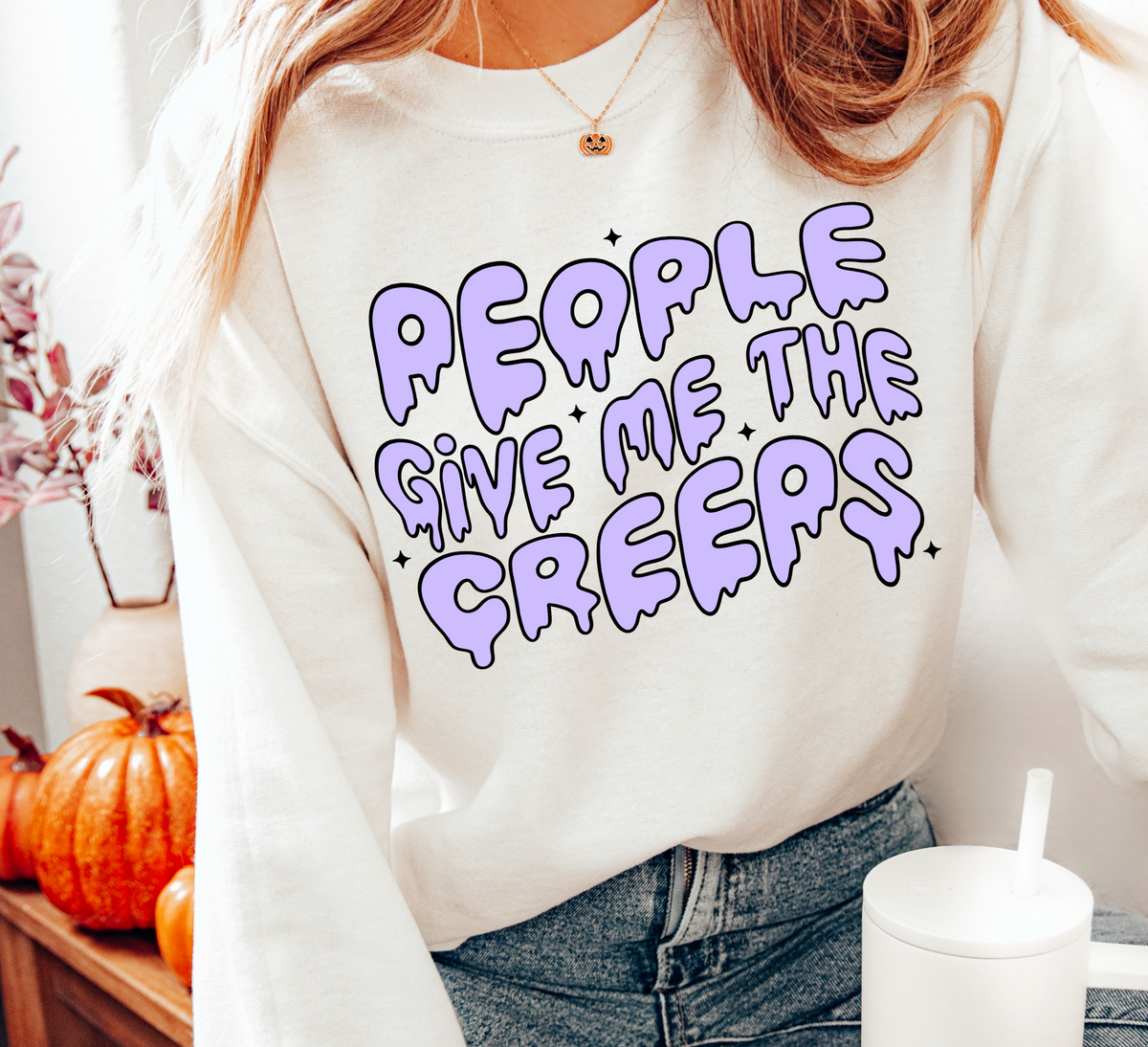 People give me the creeps purple drip (CMD) DTF transfer