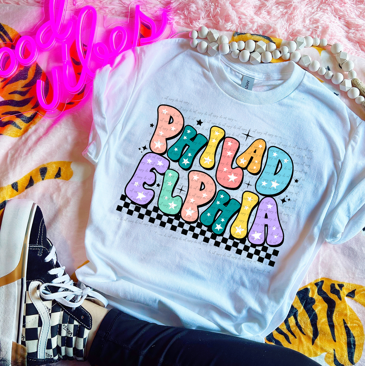 Philadelphia Colorful Groovy Font 89185 DTF Transfer