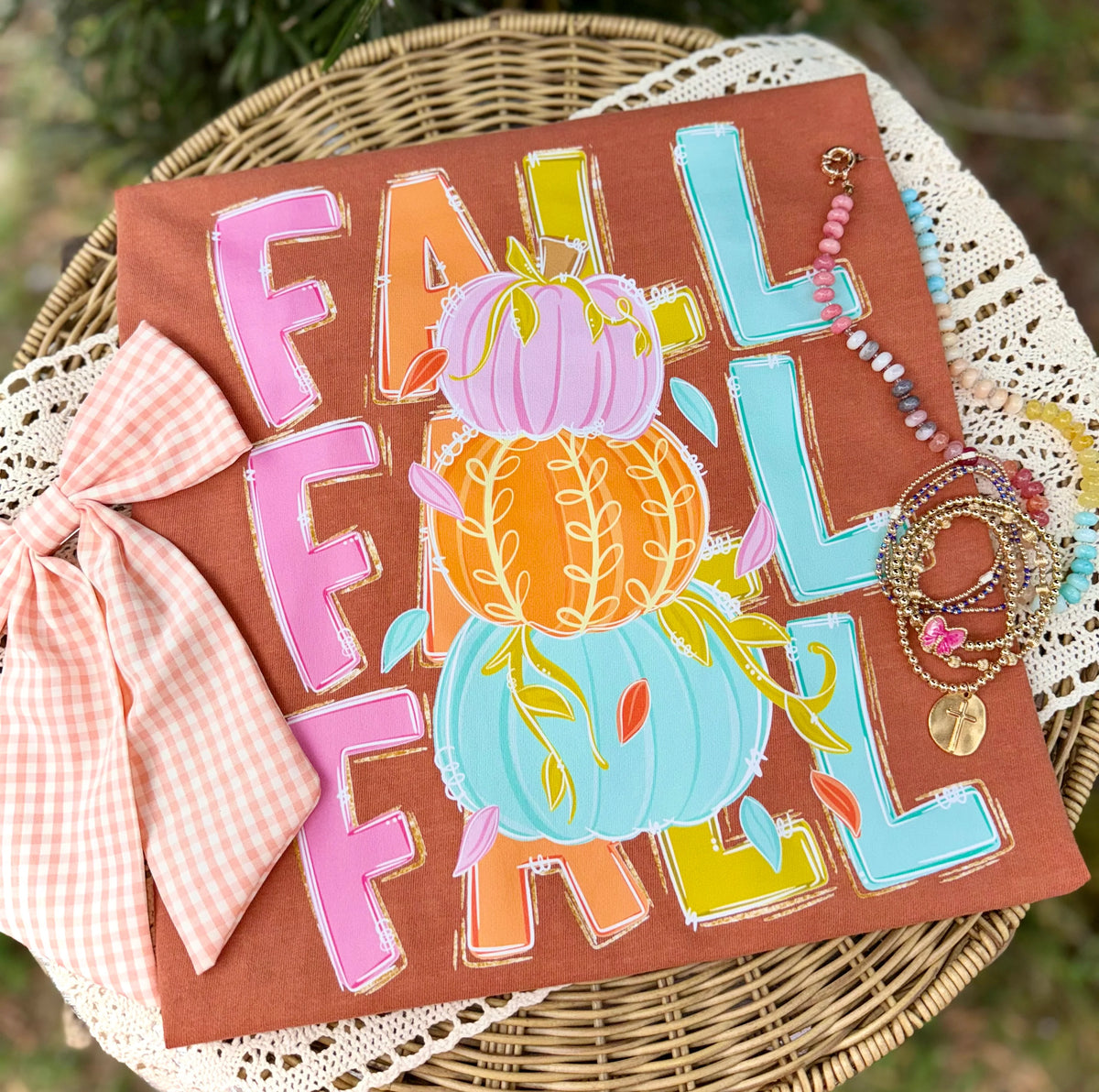 Fall stacked pastel colors Sunday Special DTF transfer