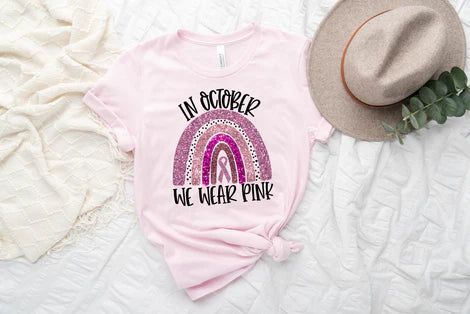 In october we wear pink rainbow 58181 DTF transfer