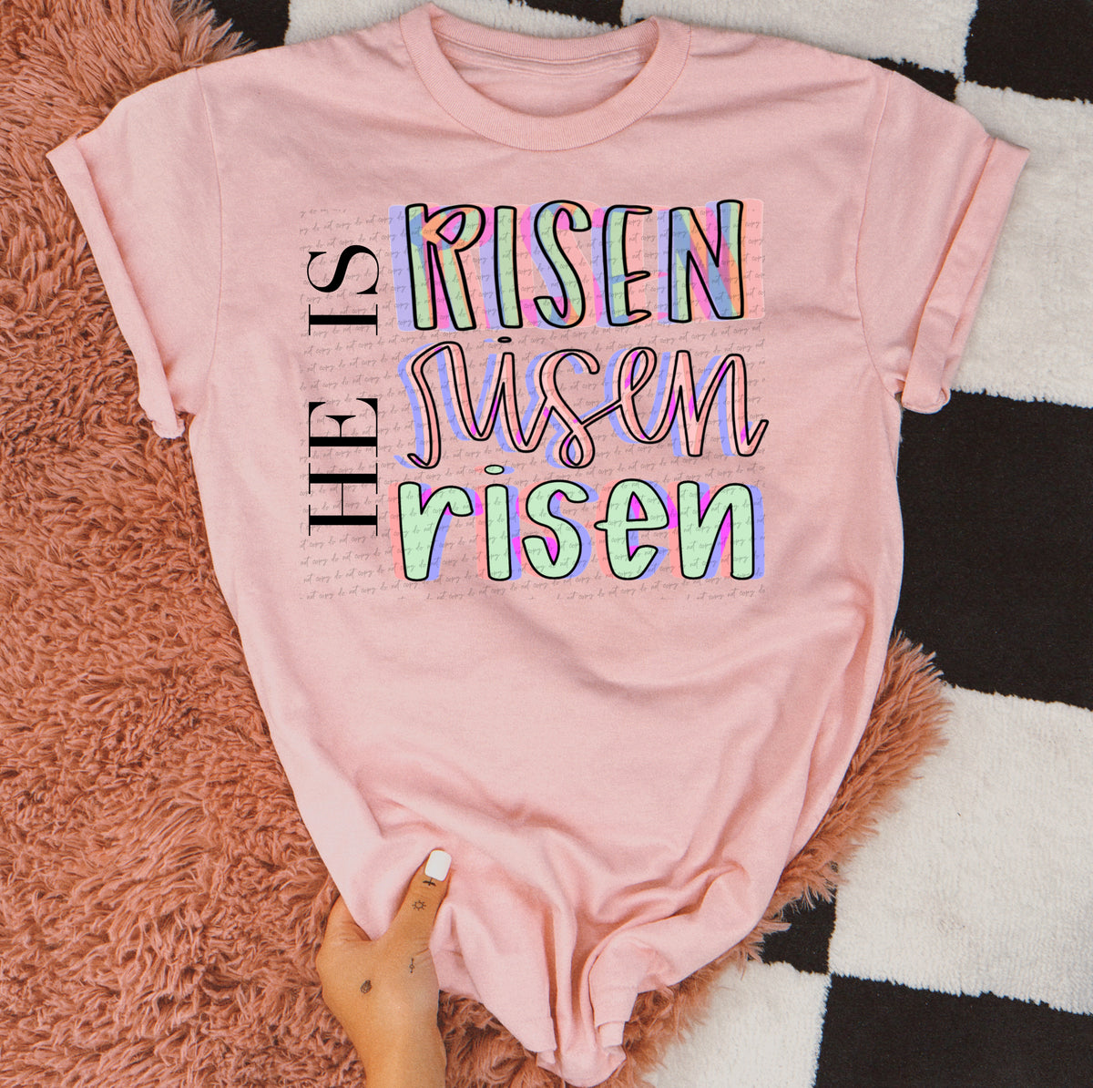 He is Risen stacked 23246 DTF transfer