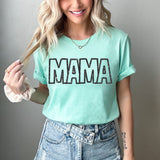 Mama black faux embroidery DTF TRANSFER