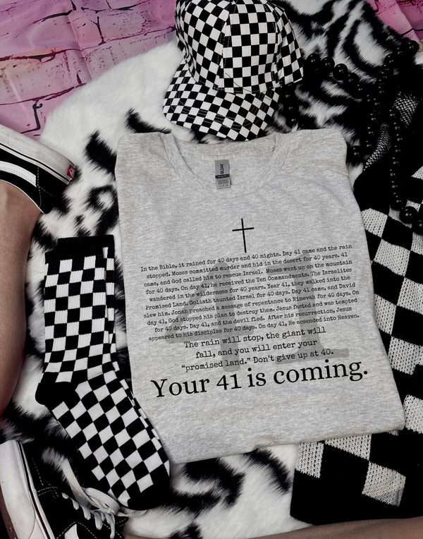 Your 41 is coming BLACK DTF transfer