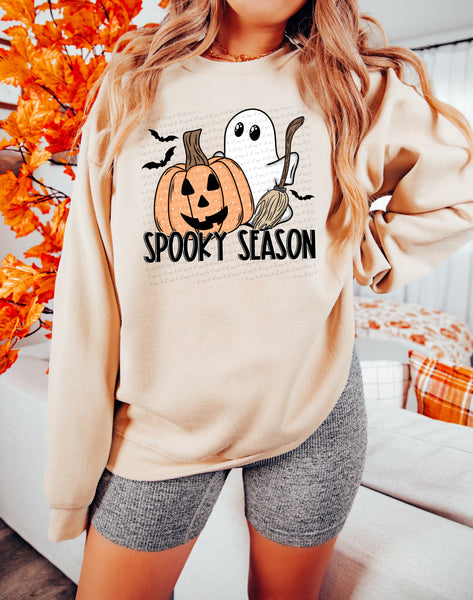 Spooky season pumpkin ghost broom (SWD) DTF transfer