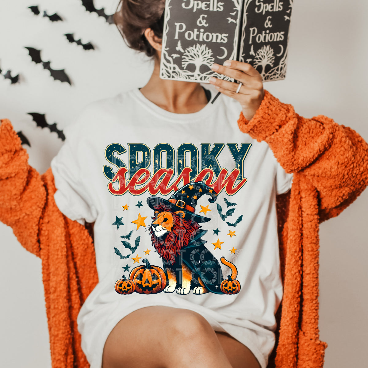 Spooky season lion 68443 DTF transfer