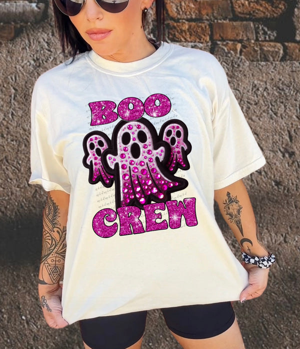 Boo crew pink ghost DTF transfer