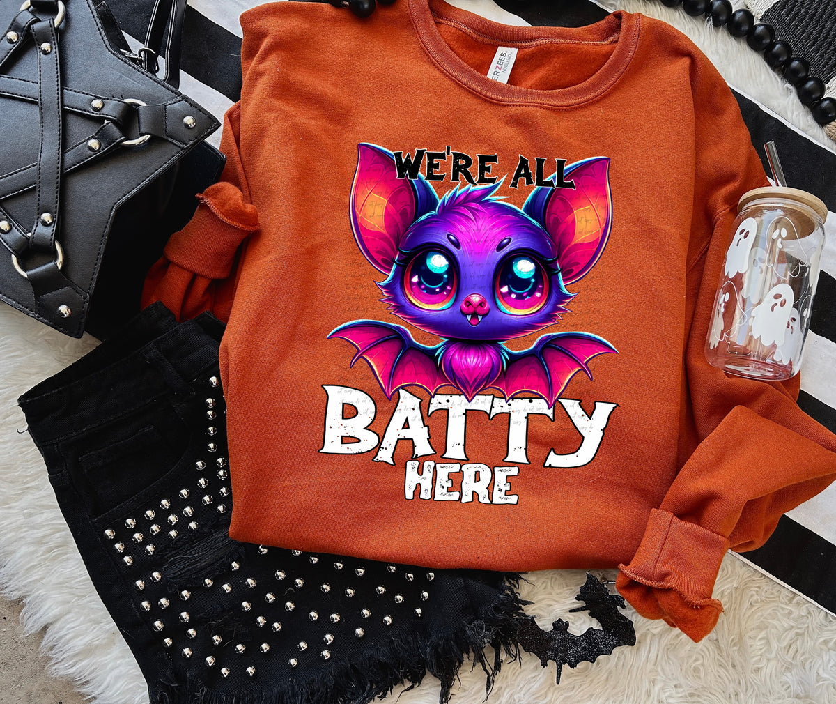 We're all batty here DTF transfer