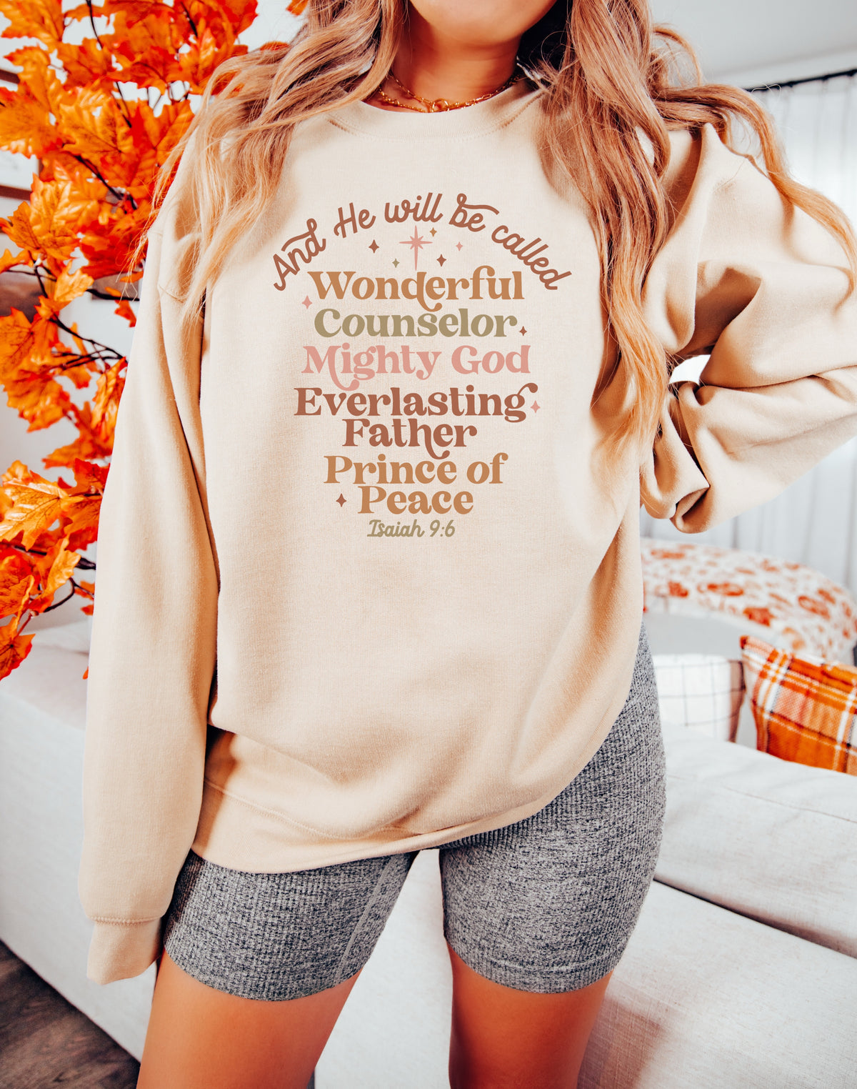 And he will be called Isaiah 9:6 FALL COLORS 45439 DTF transfer