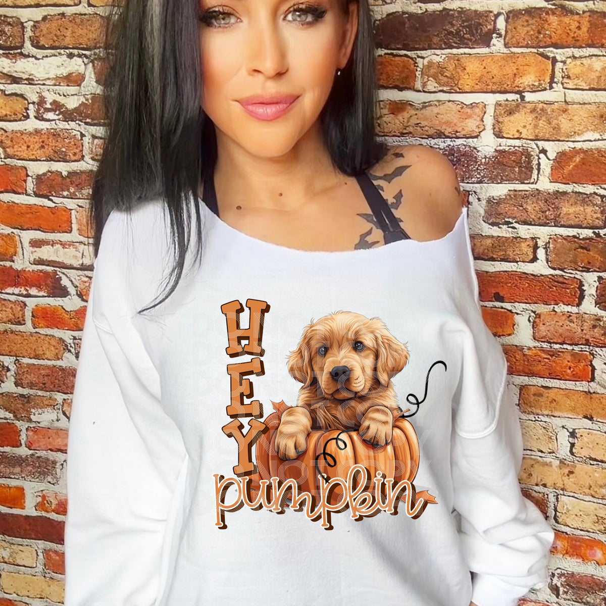 Hey pumpkin golden retriever SSD 45748 DTF TRANSFER