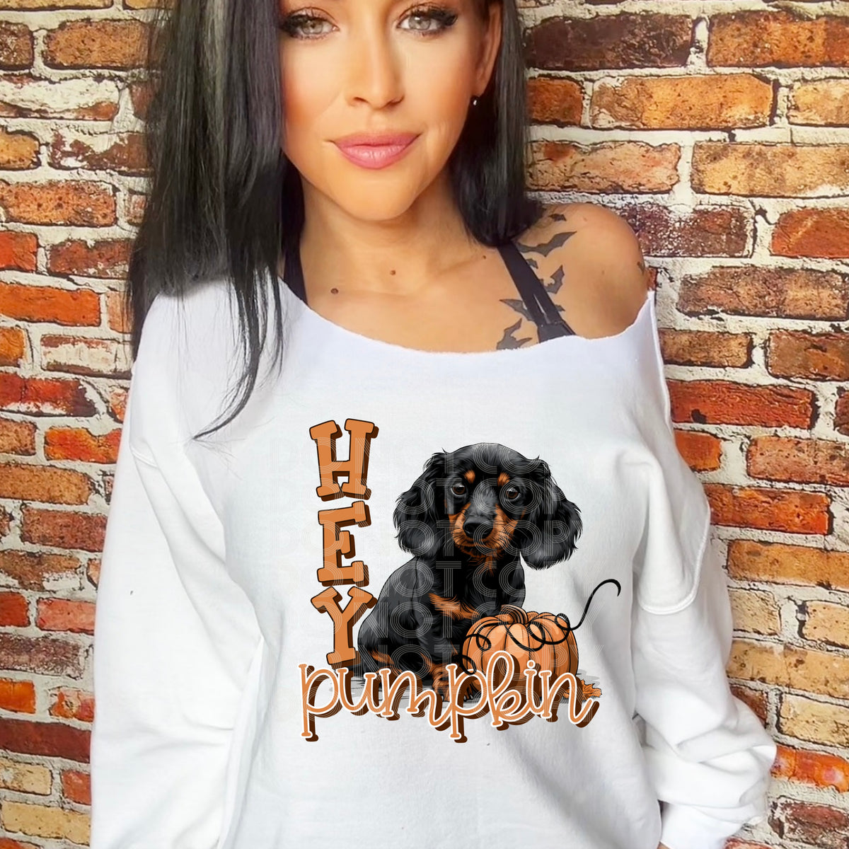 Hey pumpkin dachshund SSD 45750 DTF TRANSFER