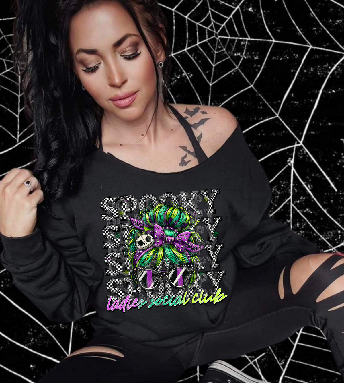 Spooky ladies social club stacked DTF transfer