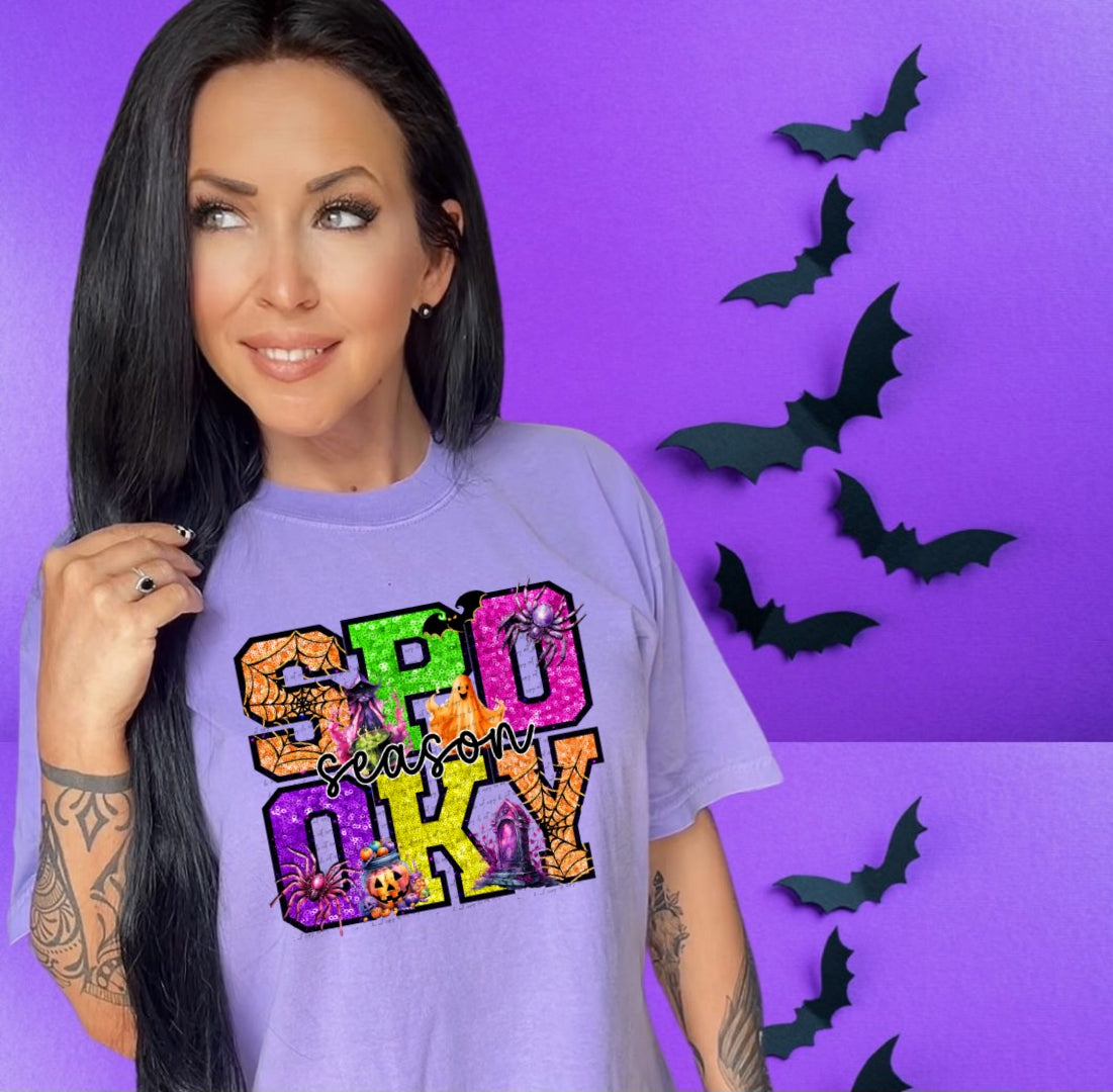 Spooky stacked letters halloween items DTF transfer