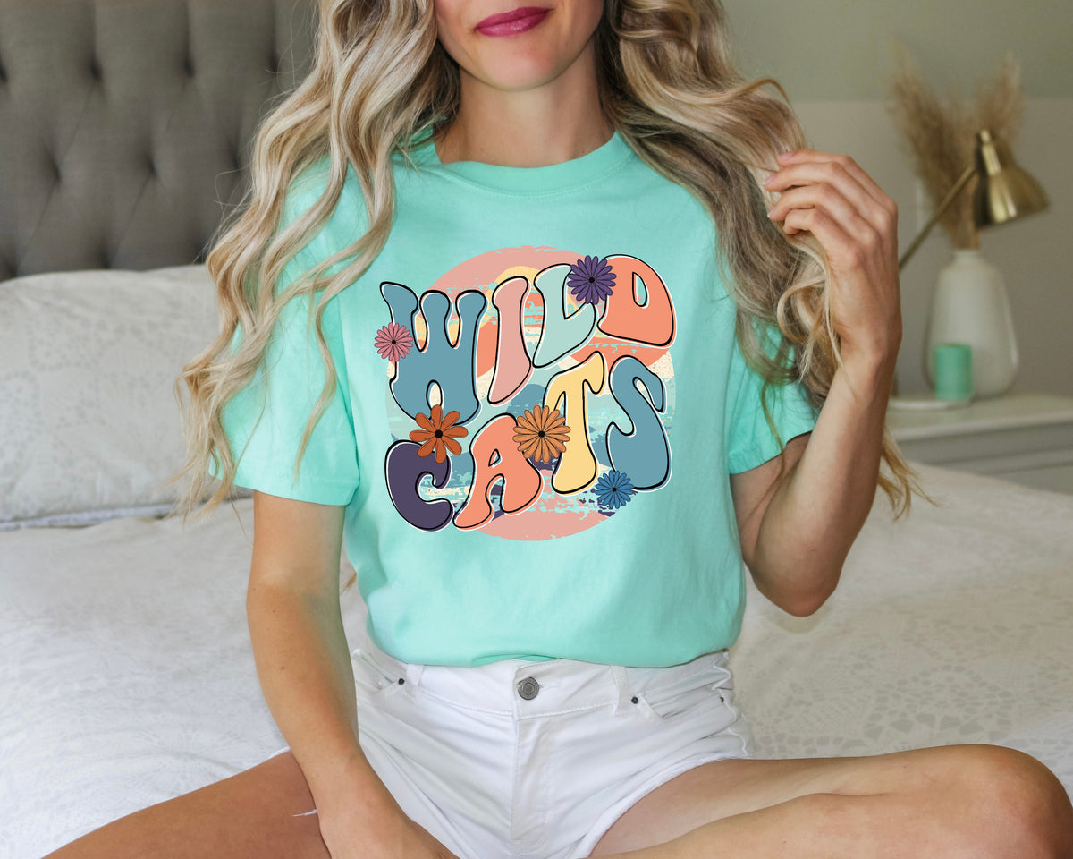 Wildcats retro circle s&g DTF transfer
