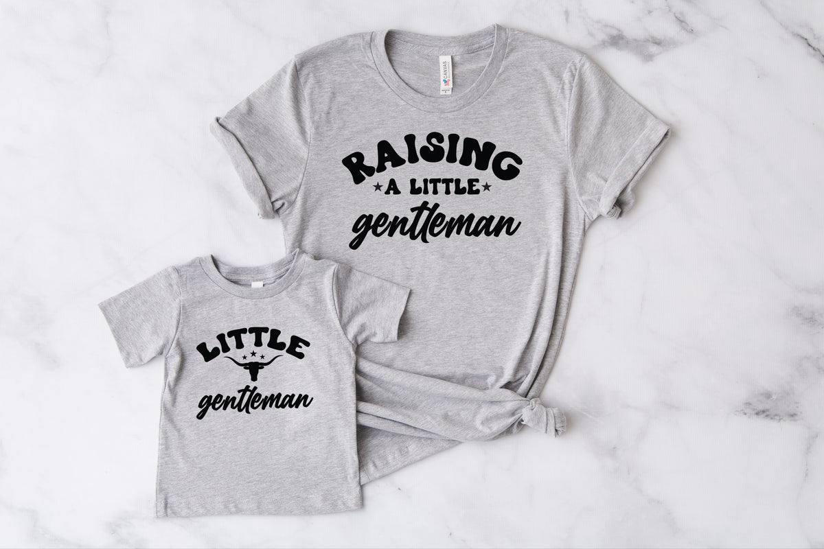 Little gentleman BLACK (infant only) screen print transfer