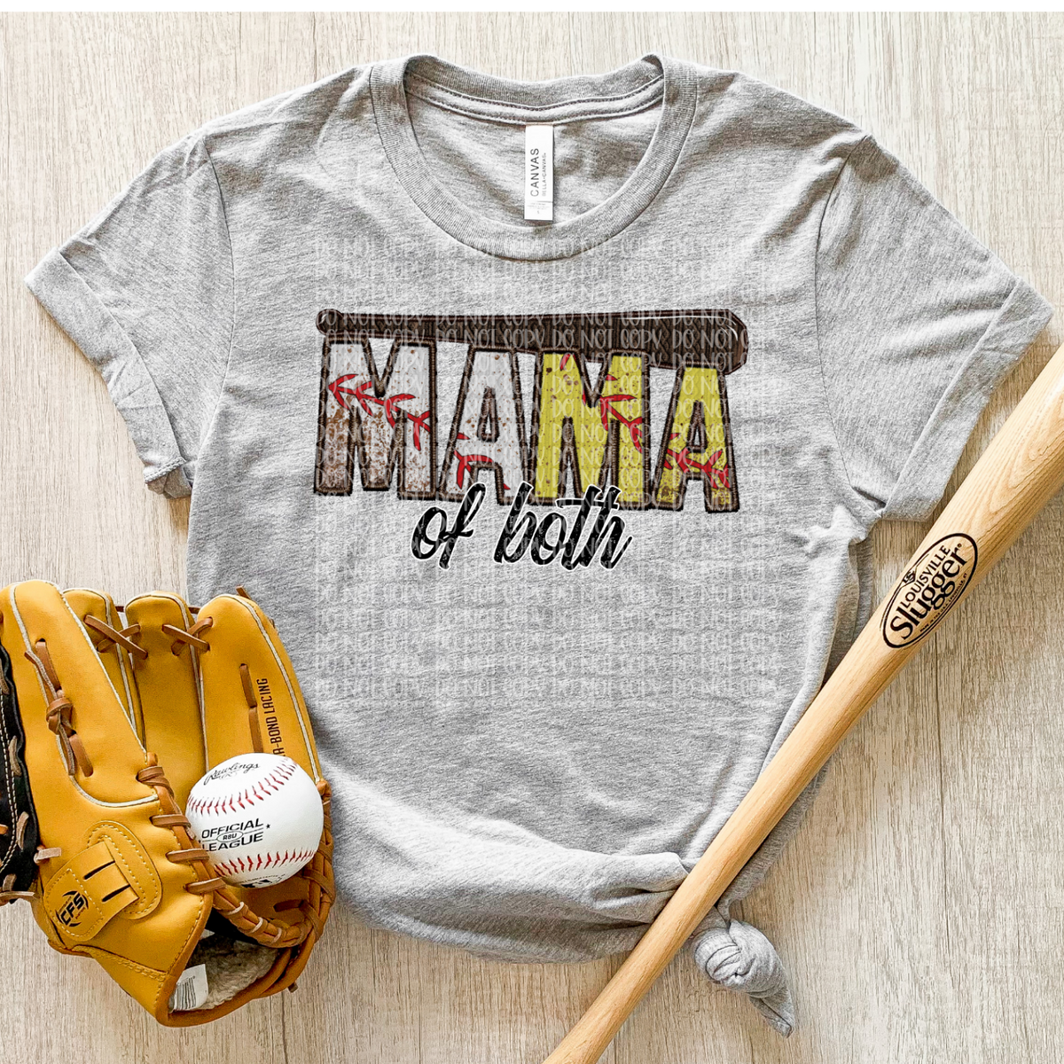 mama of both bat embroidery DTF TRANSFER