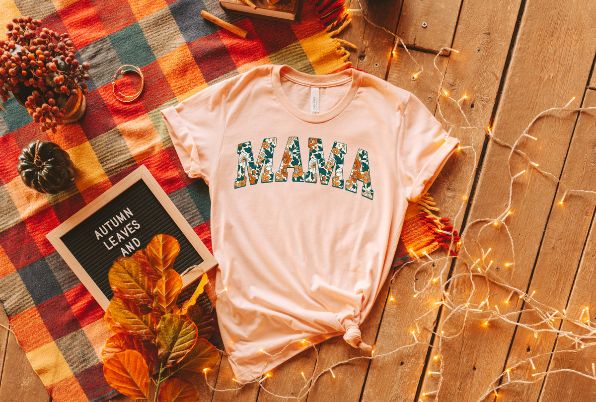Fall mama faux embrodiery style DTF transfer