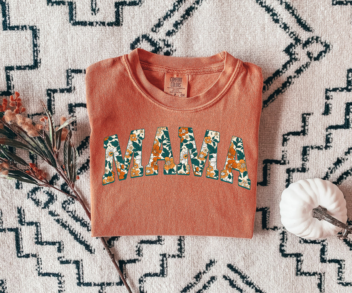 Fall mama faux embrodiery style DTF transfer
