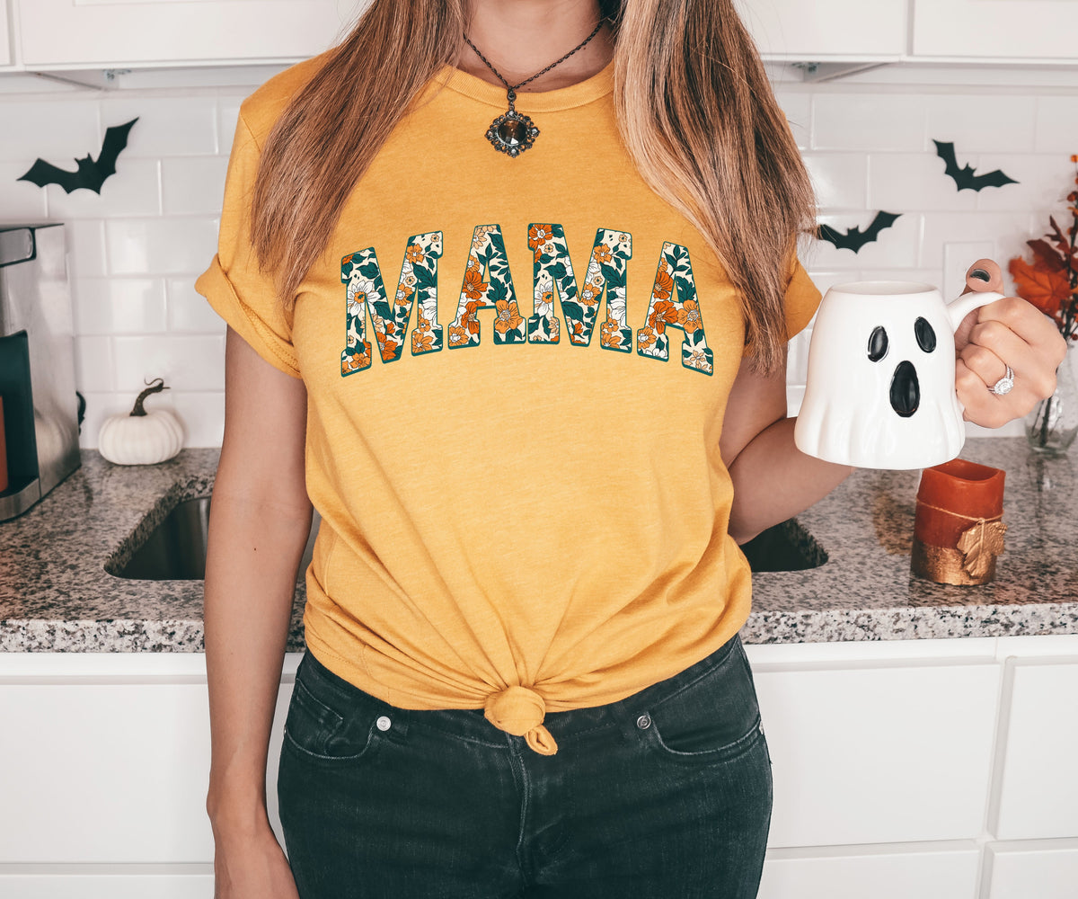 Fall mama faux embrodiery style DTF transfer