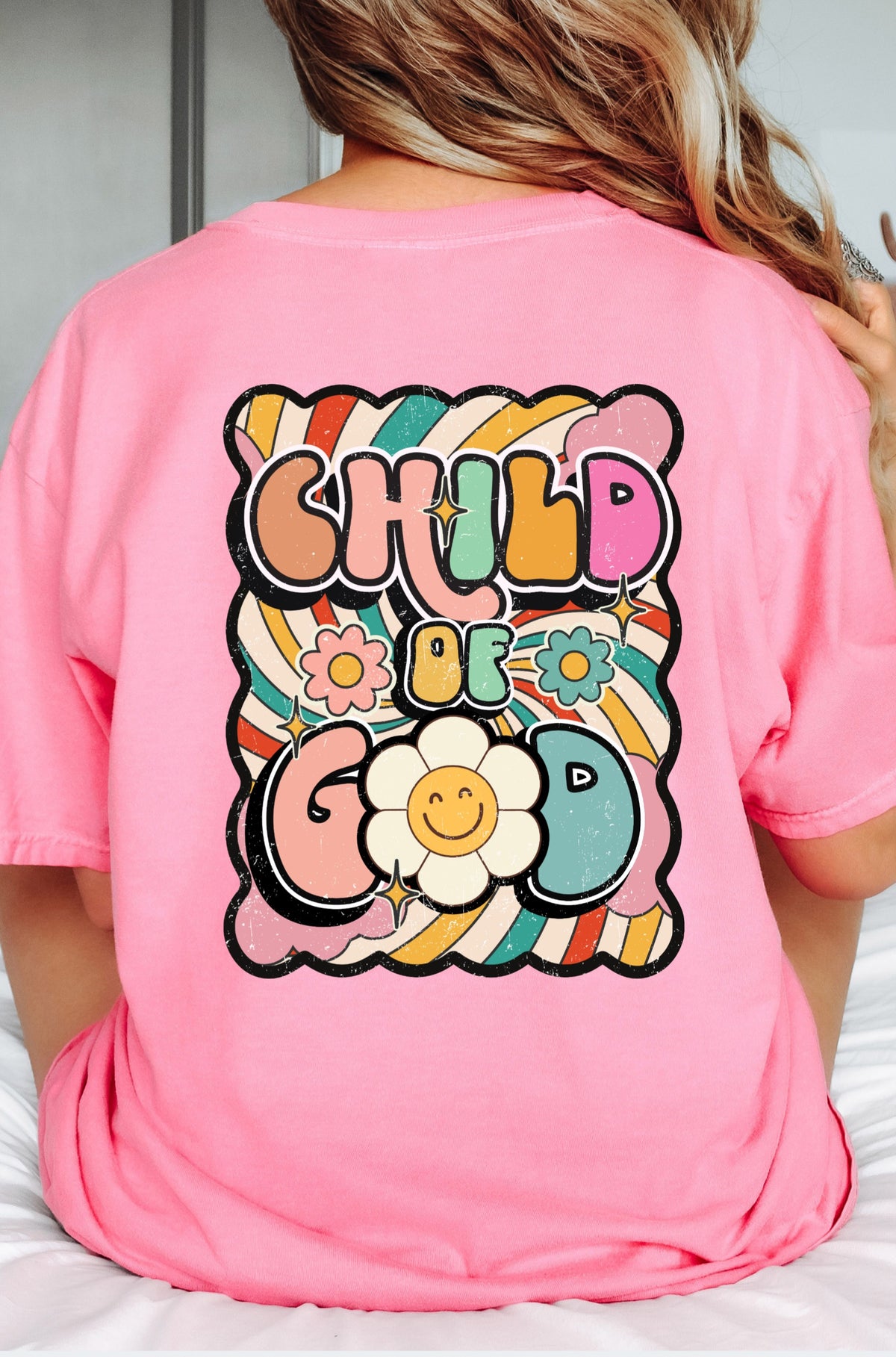 Child of God daisy rectangle 2082 DTF TRANSFER