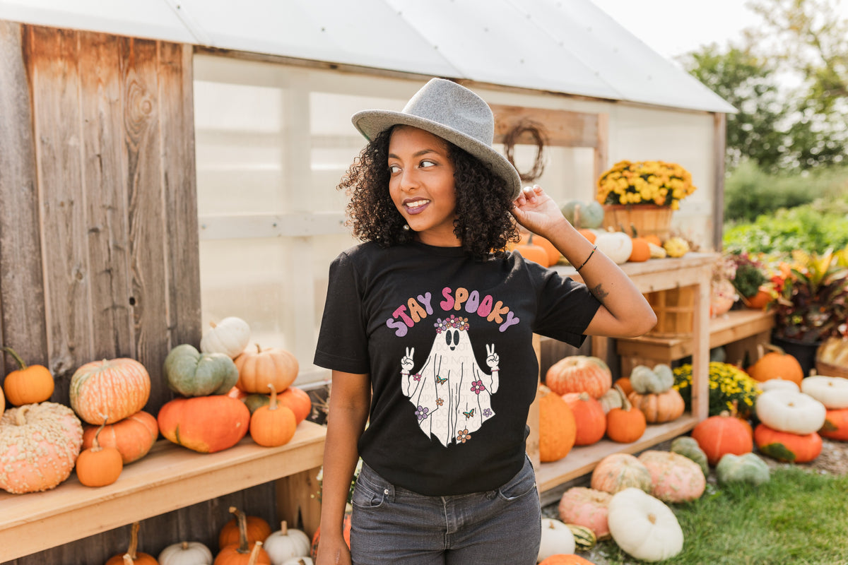 Stay spooky hippie ghost 2732 DTF TRANSFER