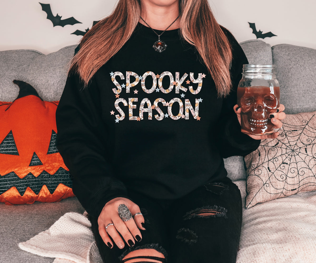 Spooky season (ghost, pumpkin, boo filled letters) 2739 DTF TRANSFER