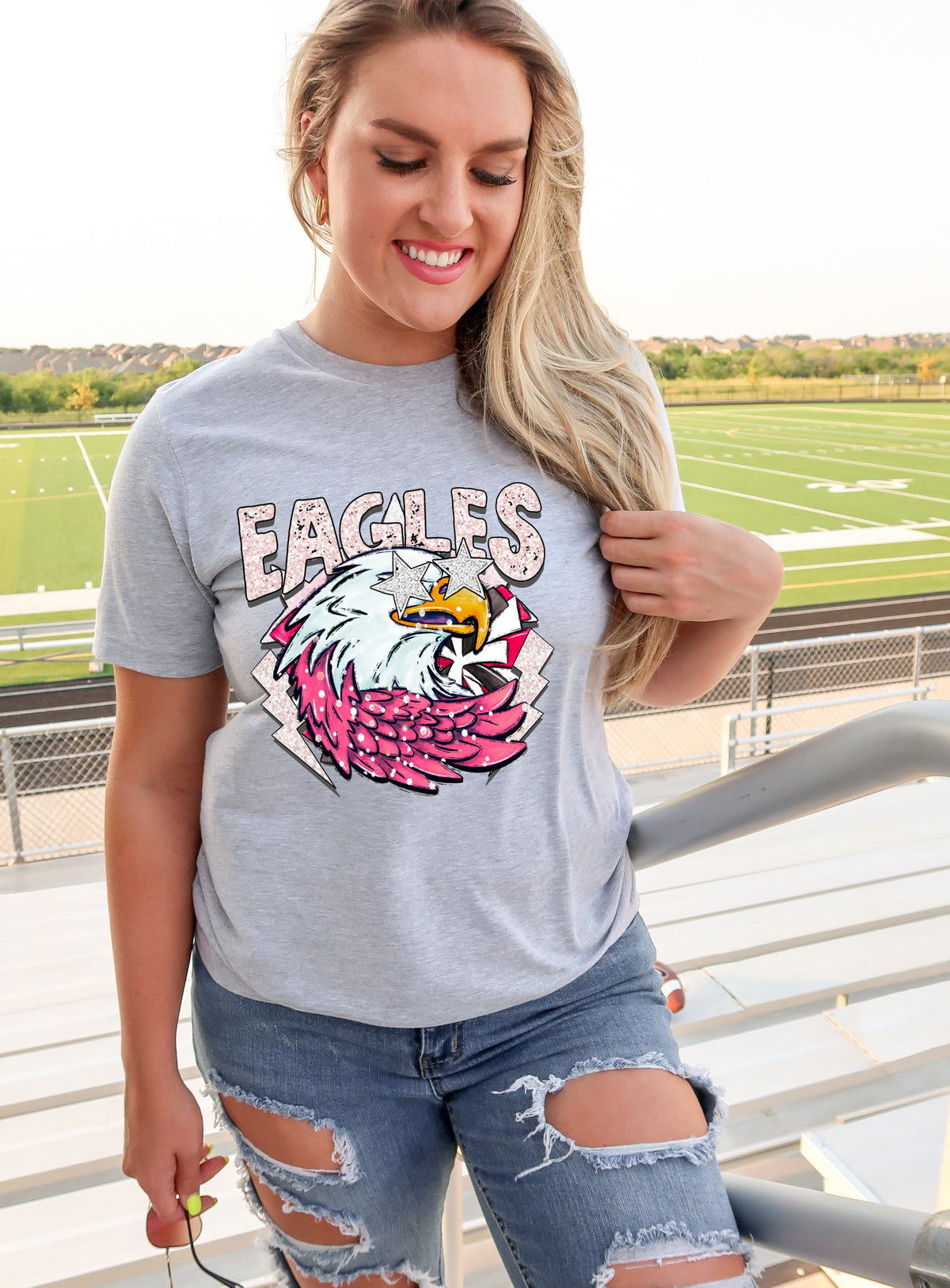 Eagles PINK mascot DTF transfer