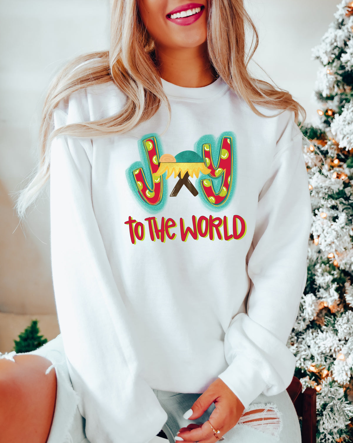 Joy to the world red font DTF Transfers