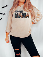 Spooky mama ghost print faux embroidery DTF TRANSFER