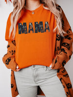 Mama ghost font faux embroidery DTF TRANSFER