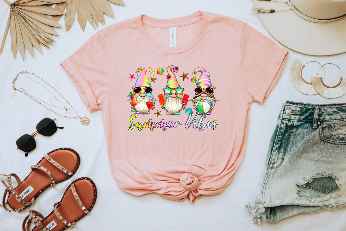 Summer vibes gnome trio DTF TRANSFER