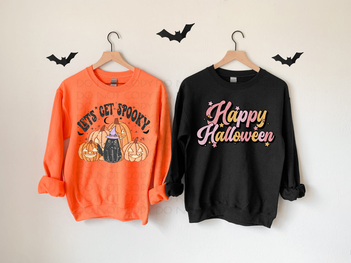 Happy Halloween (pink, yellow, purple) 2776 DTF TRANSFER