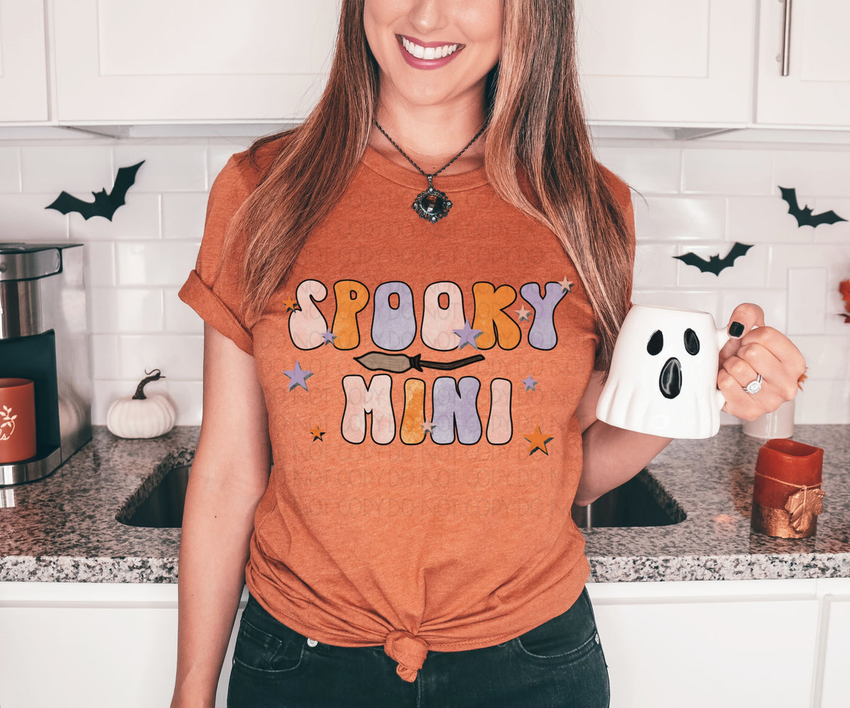 Spooky Mini (cream, orange and purple)  2764 DTF TRANSFER