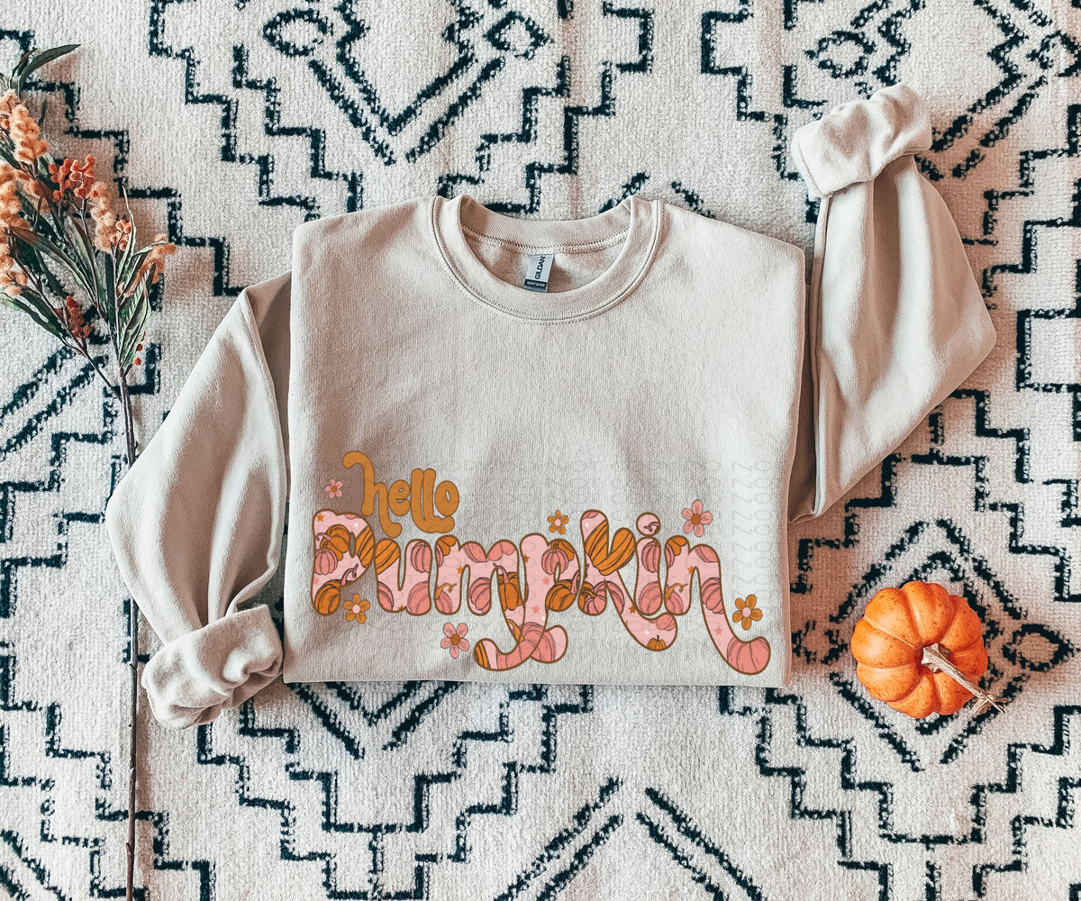 Hello pumpkin pastel colors 2751 DTF TRANSFER