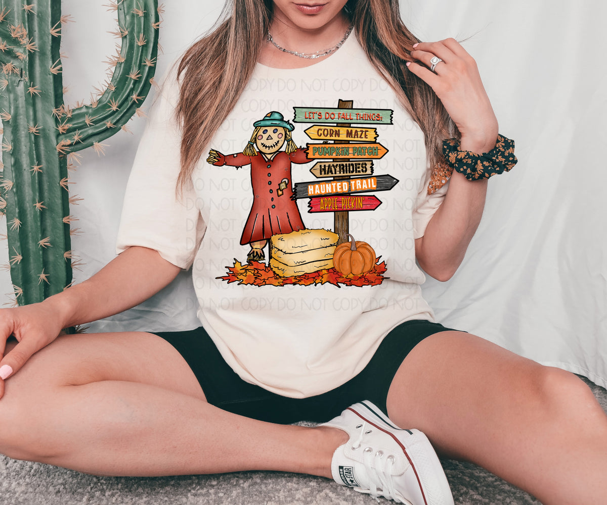 Let's do fall things Scarecrow GIRL DTF TRANSFER