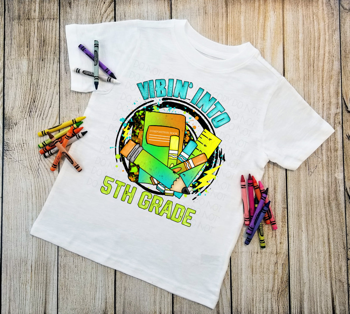 Vibin into 5th grade school supplies DTF TRANSFER