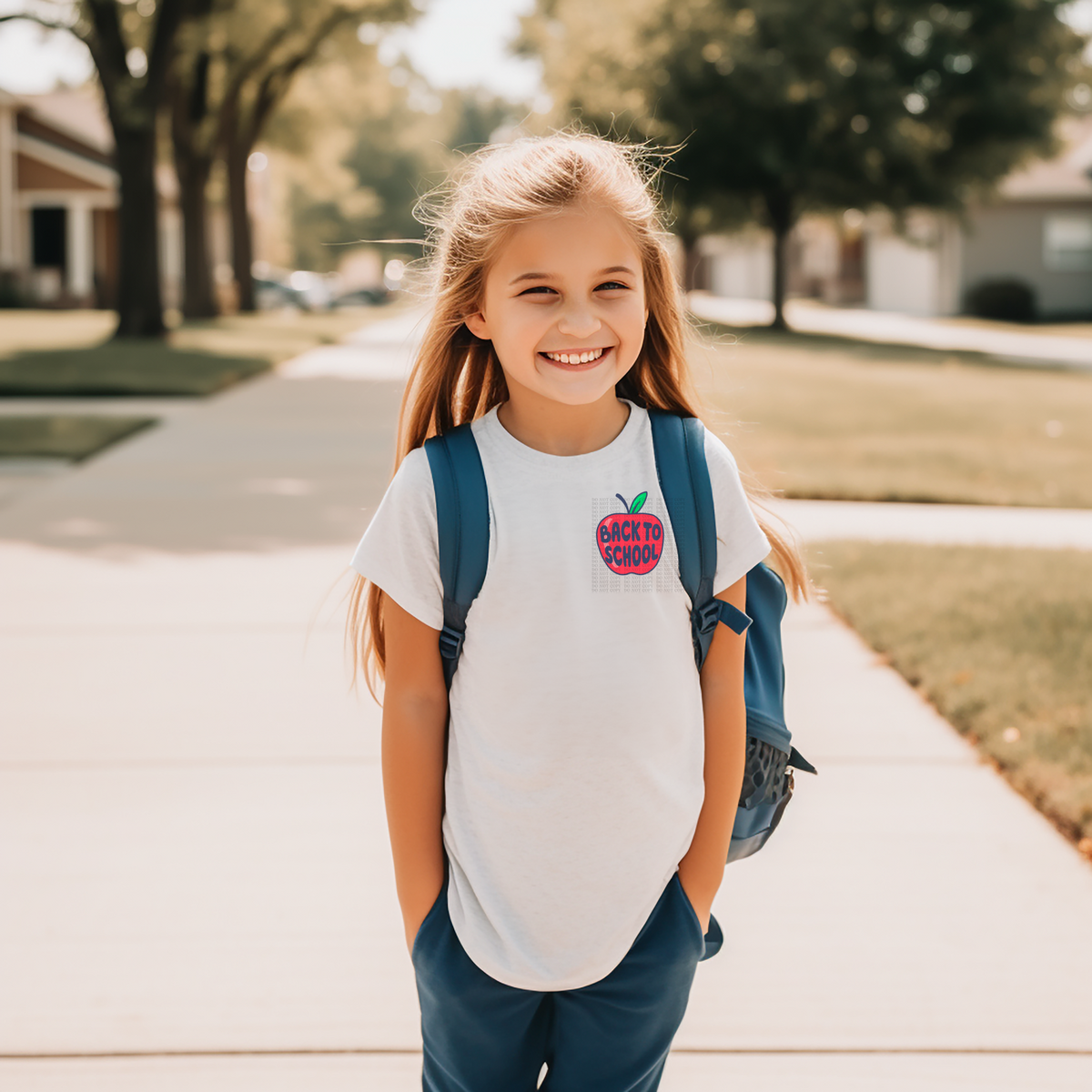 Back to school apple 2080 DTF TRANSFER