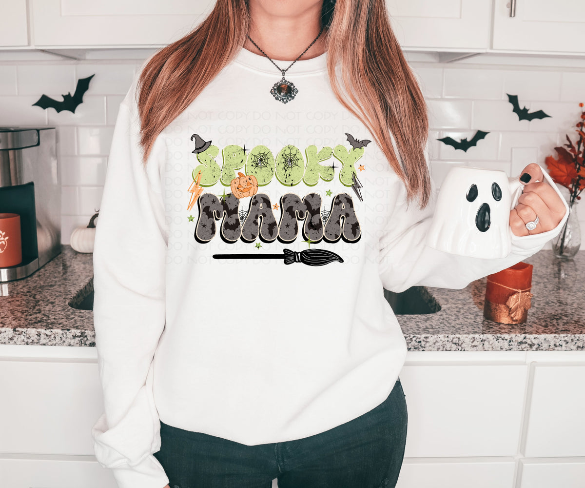 Spooky Mama ONLY (green spooky)  2782 DTF TRANSFER