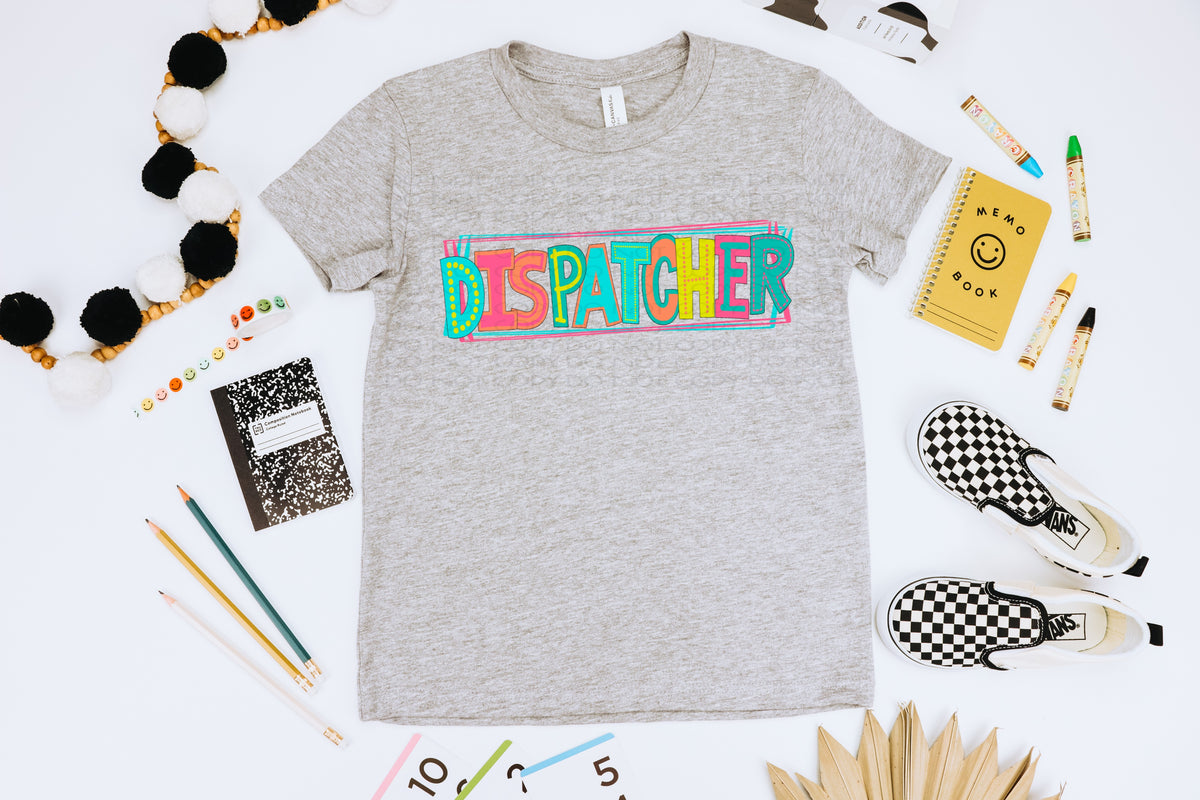 Dispatcher with frame colorful 2019 DTF TRANSFER