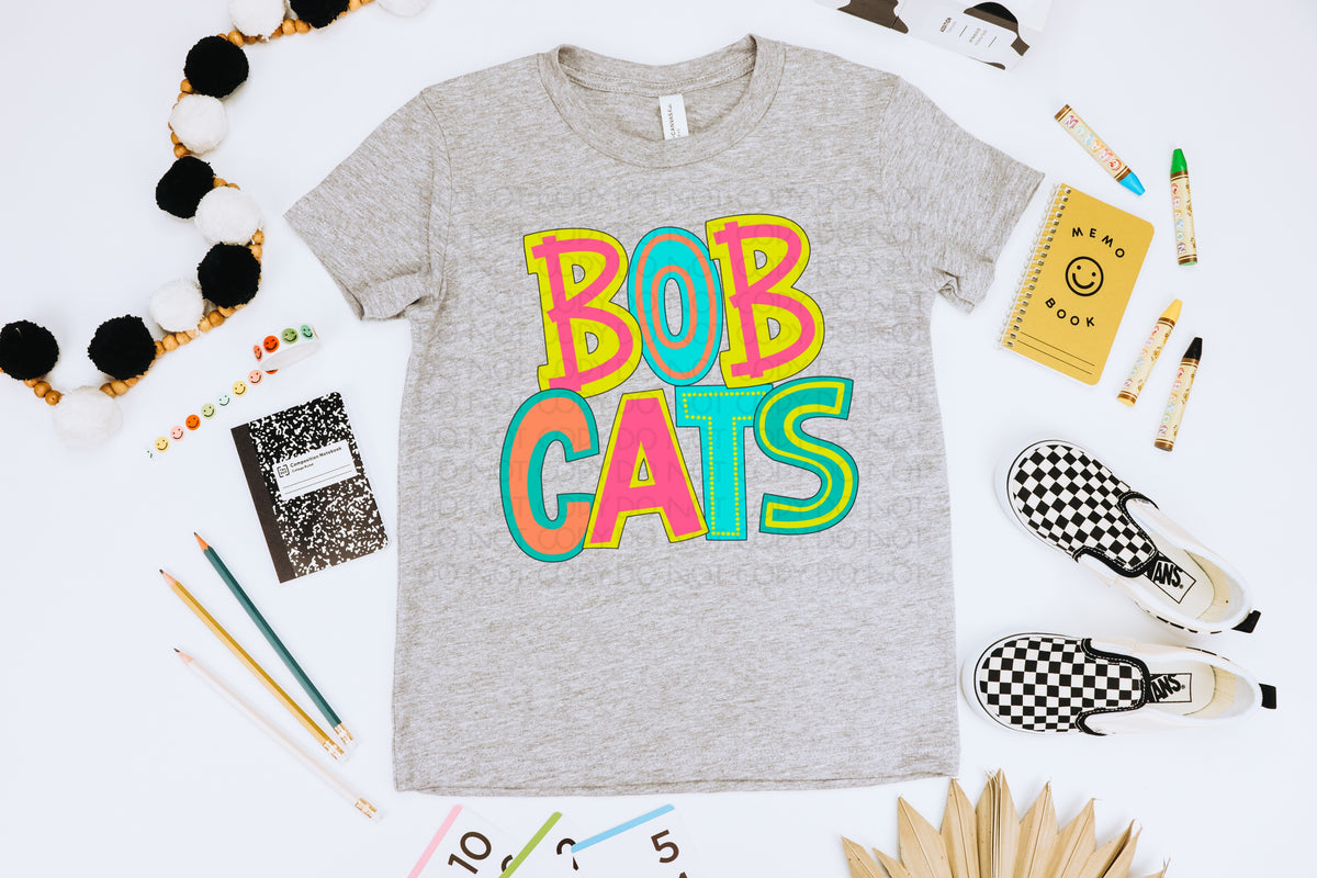 Bobcats colorful 2013 DTF TRANSFER